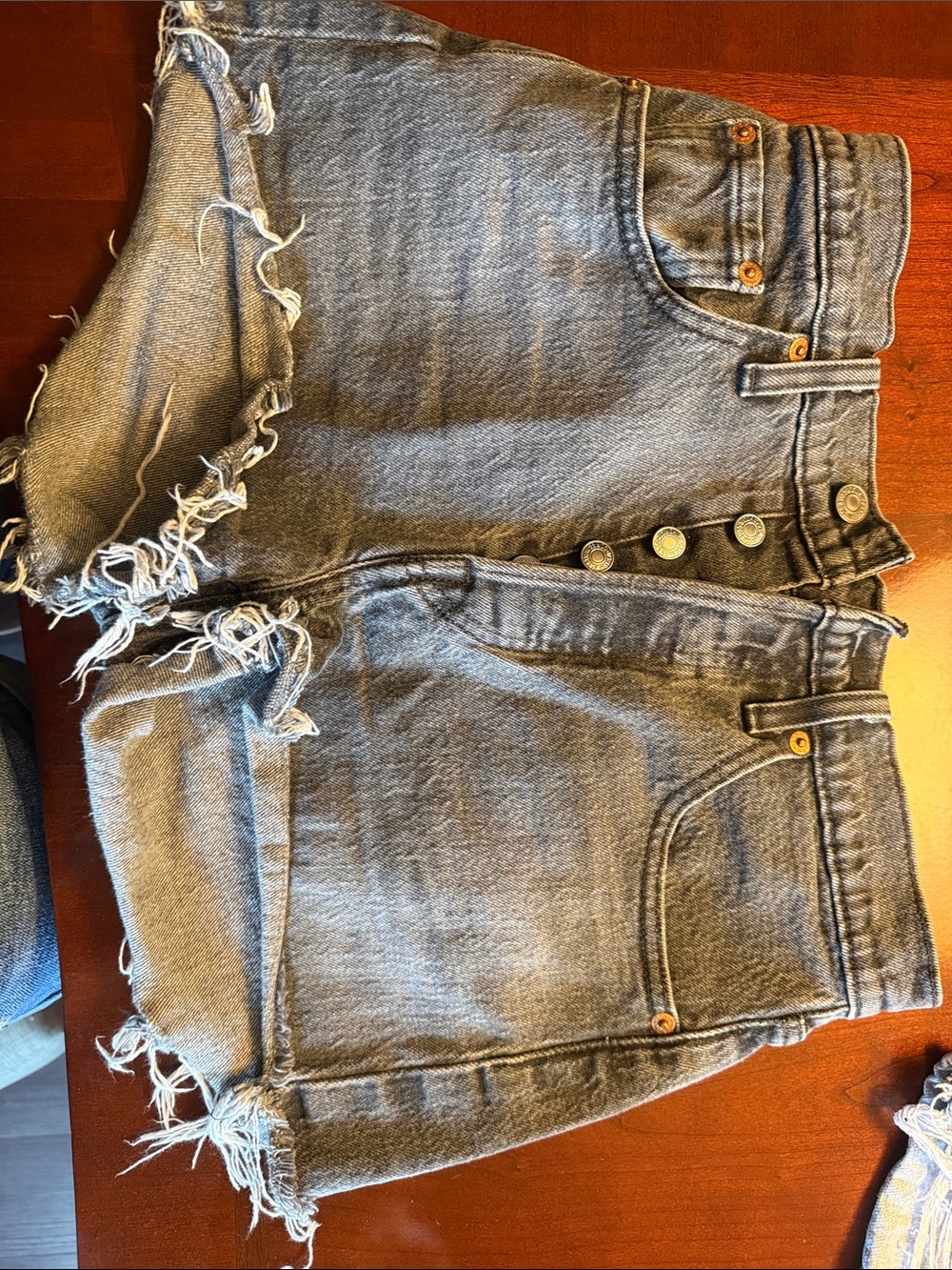 Stylish light black/gray Levi 501 Denim Shorts
